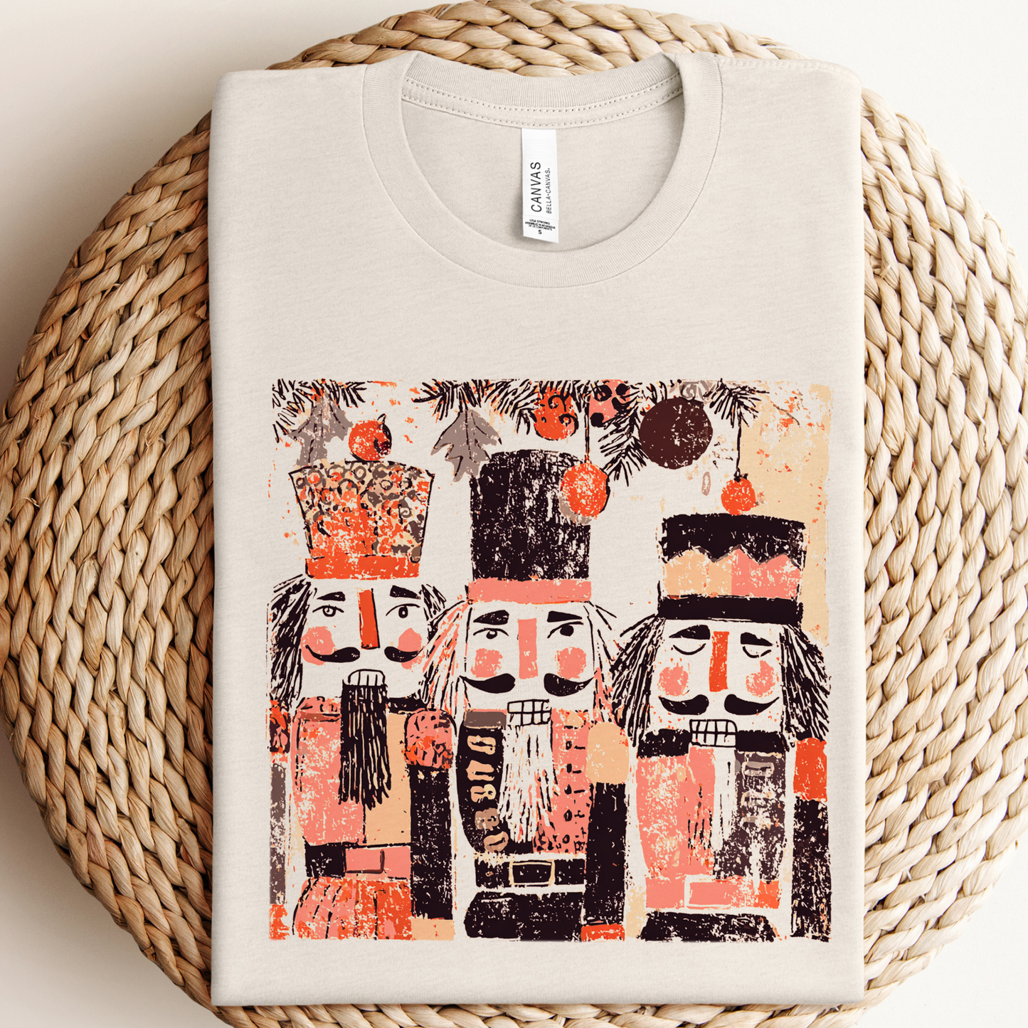 Distressed Nutcracker Graphic Tee/Crewneck