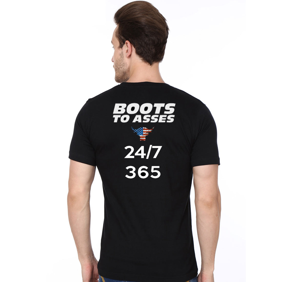 The Rock Black Half Sleeve T-Shirt