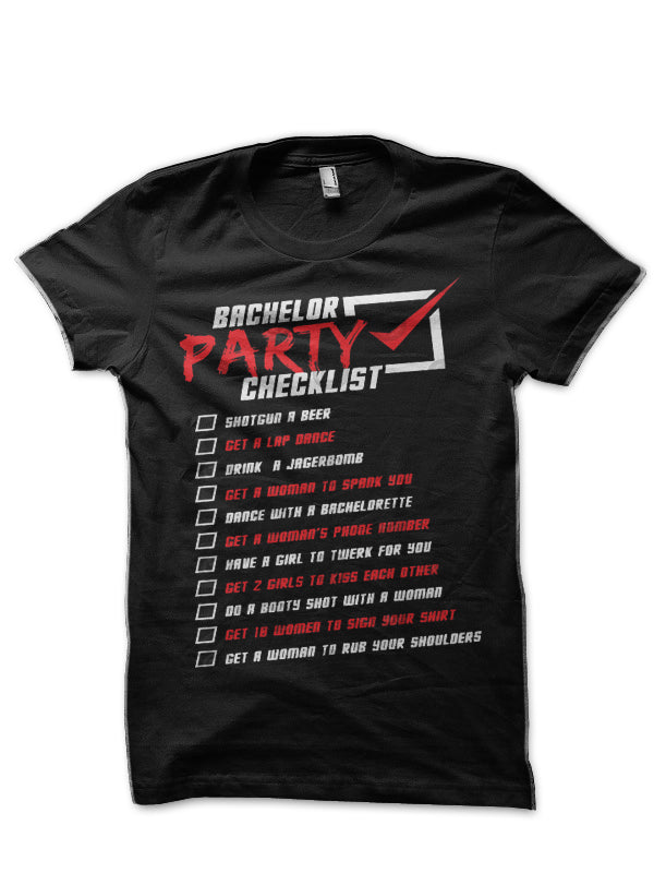 Bachelor Party Checklist T-Shirt