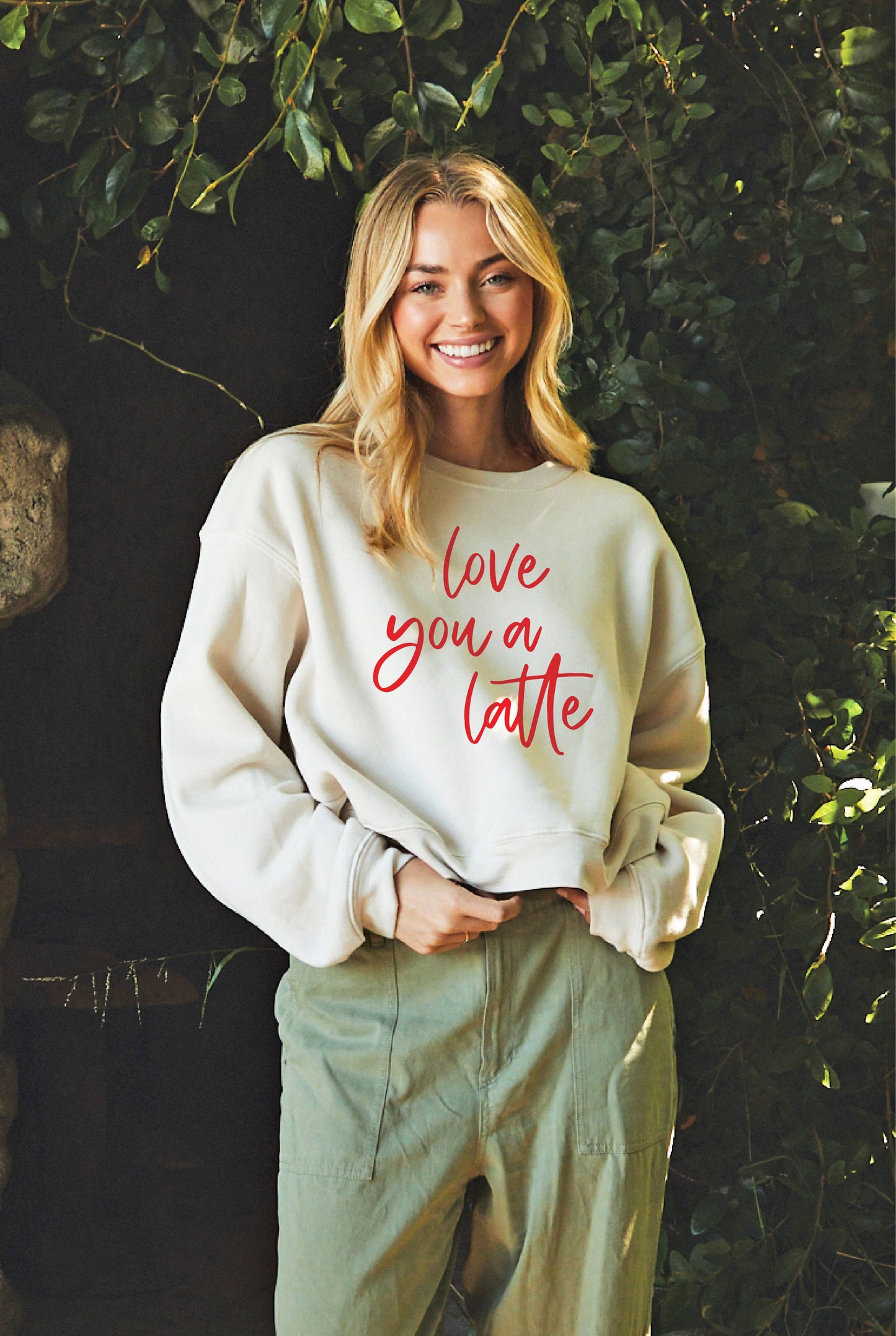 Love You A Latte Mid Graphic Sweatshirt