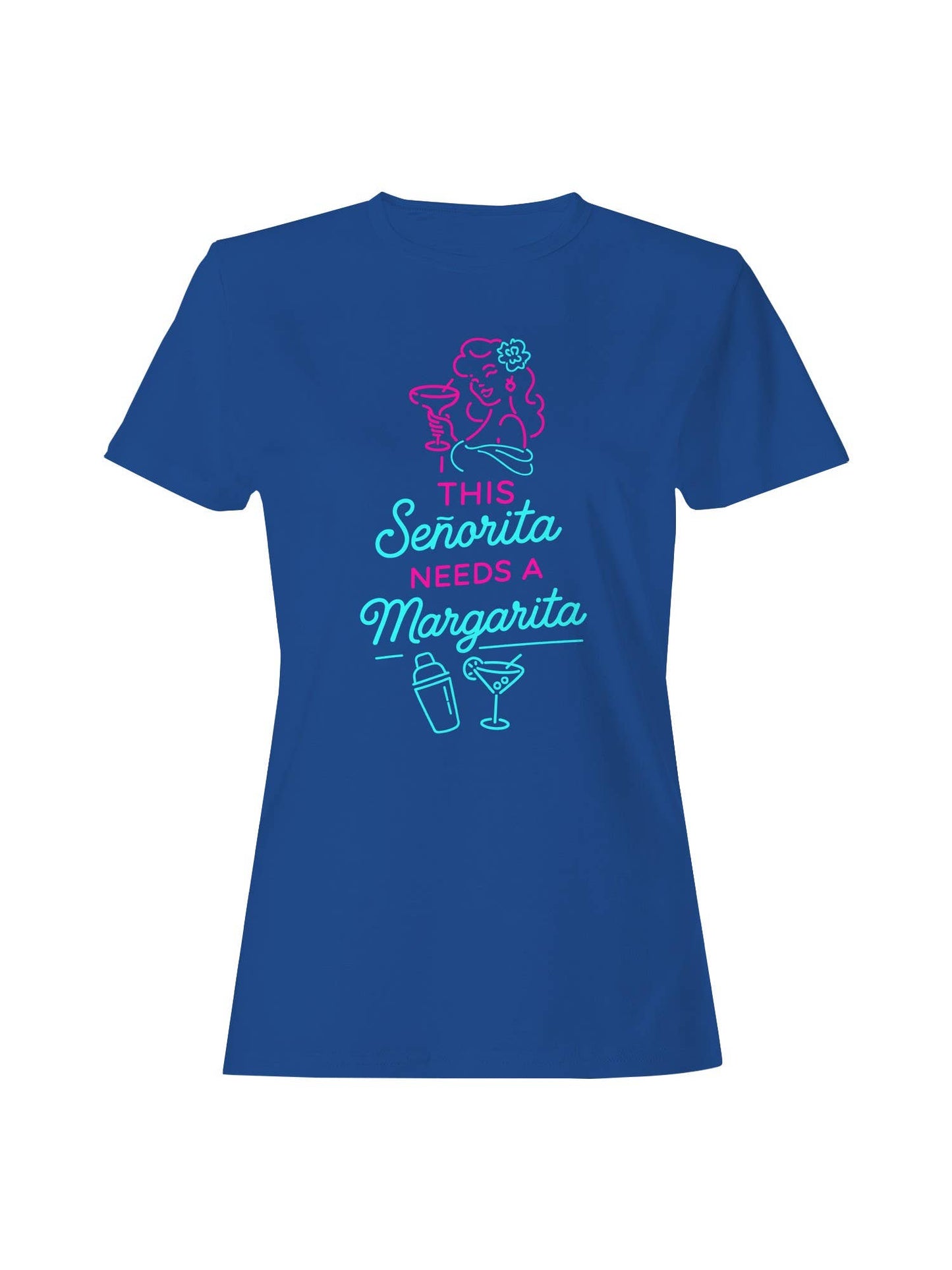 Señorita Needs A Margarita Neon Women's T-Shirt
