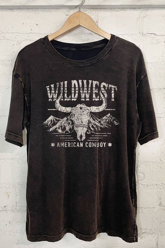 100% Cotton Oversized Vintage Print Tee MWO-H0094