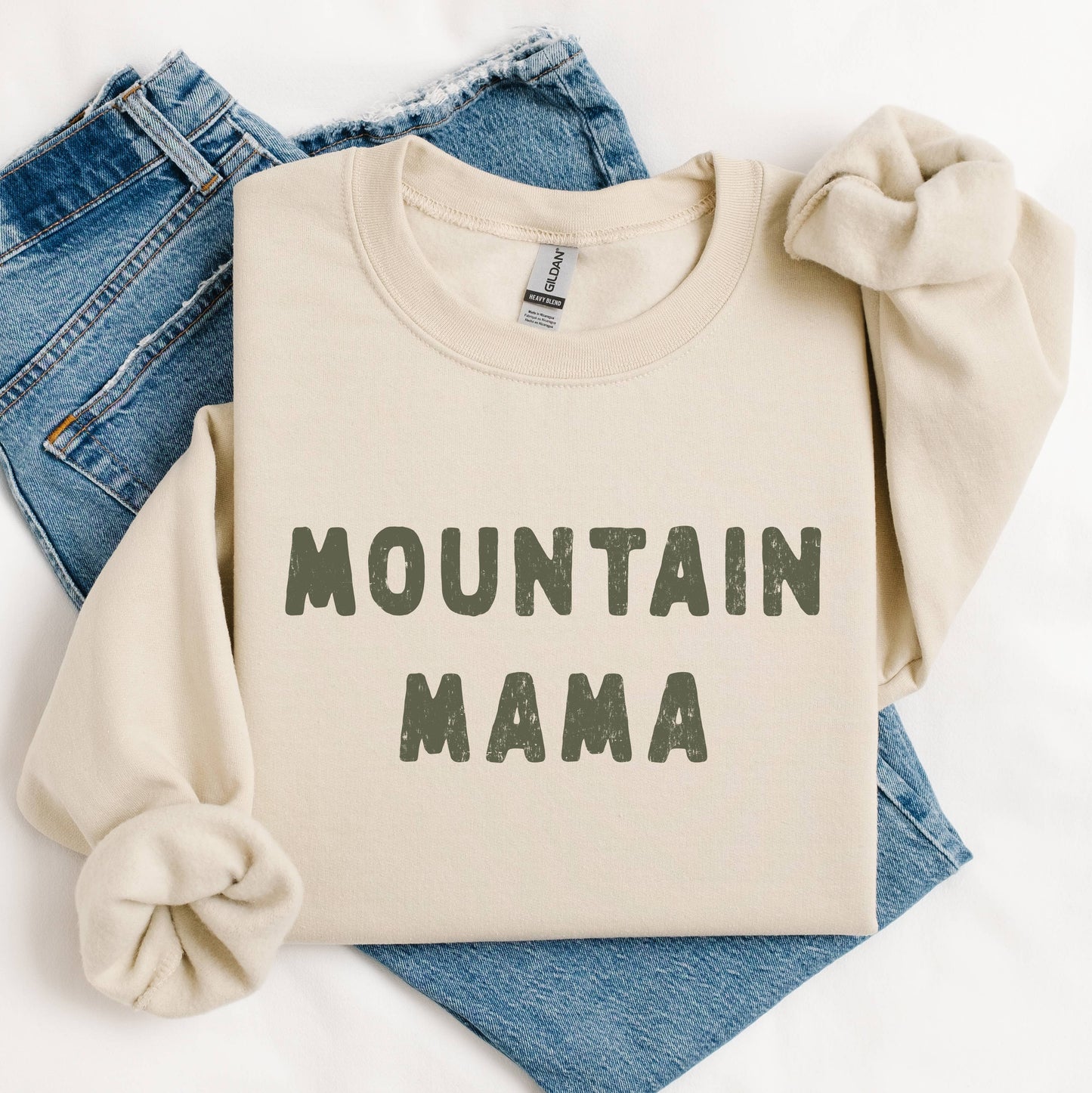 Mountain Mama Graphic Sweatshirt Outdoor Lifestyle Crewneck