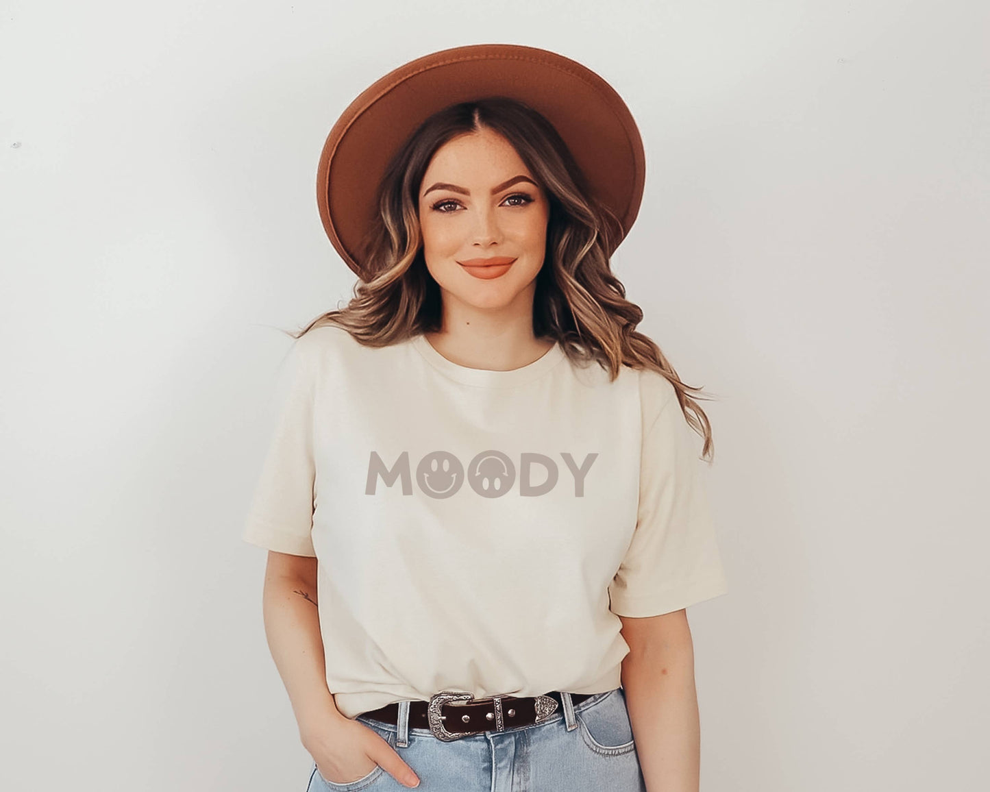 Moody Happy Face Tee | Retro Shirt | Funny/Sarcastic