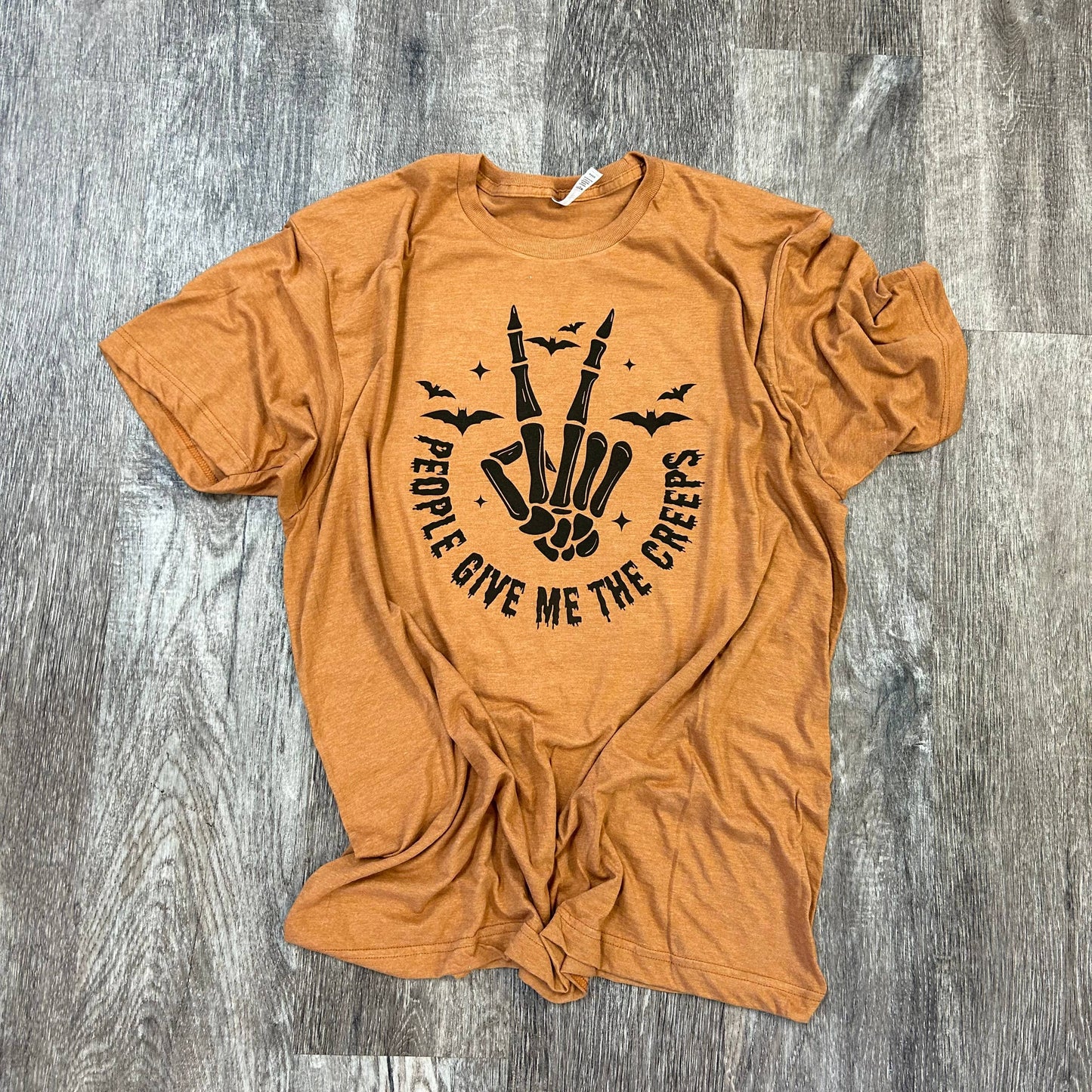 People Give Me the Creeps On Rust Tee