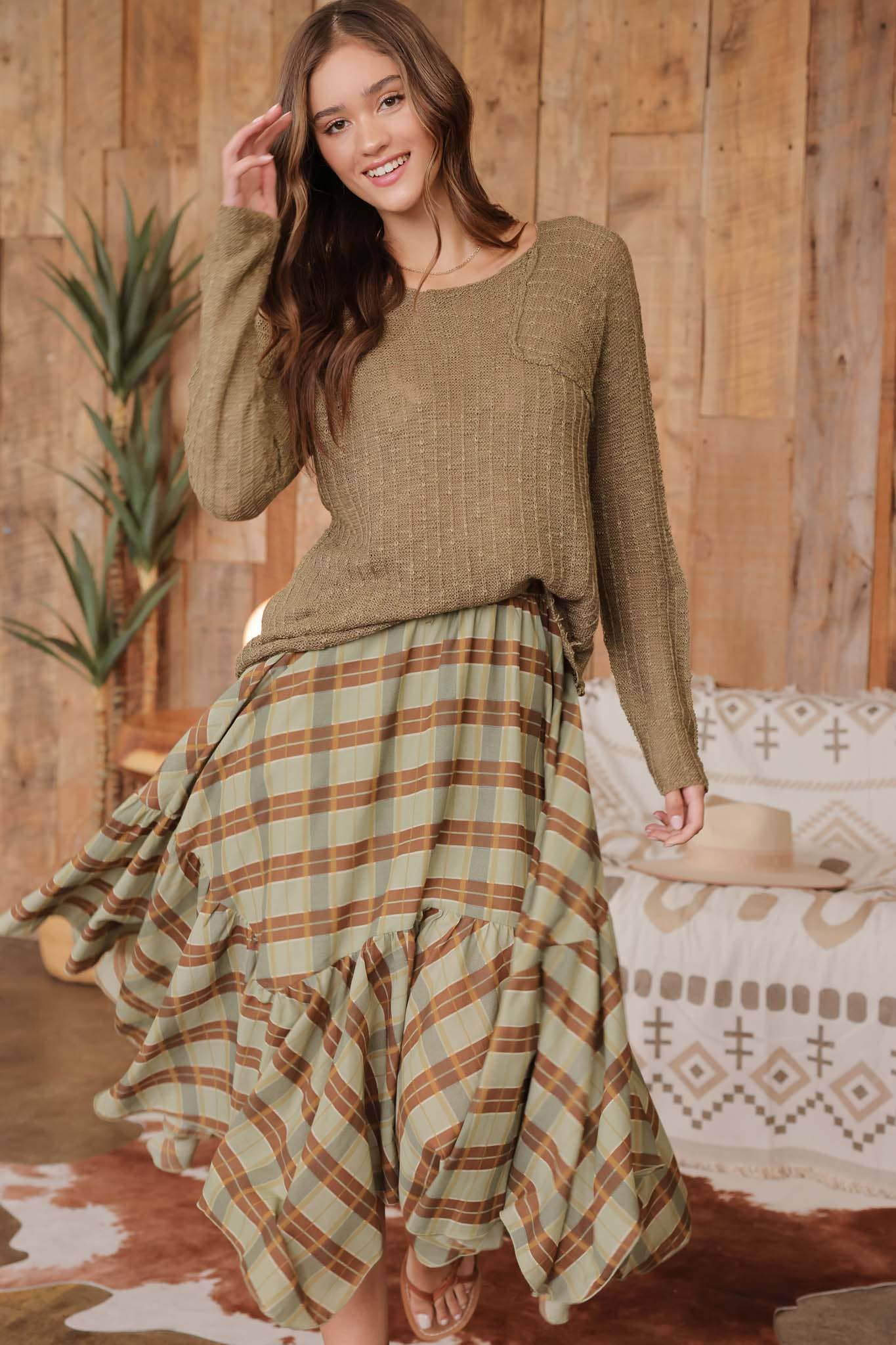 Distressed Patchwork Pullover  Knit Sweater
