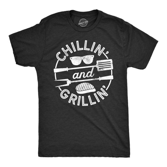 Chillin' and Grillin' Summer Mens Funny T Shirt Vacation