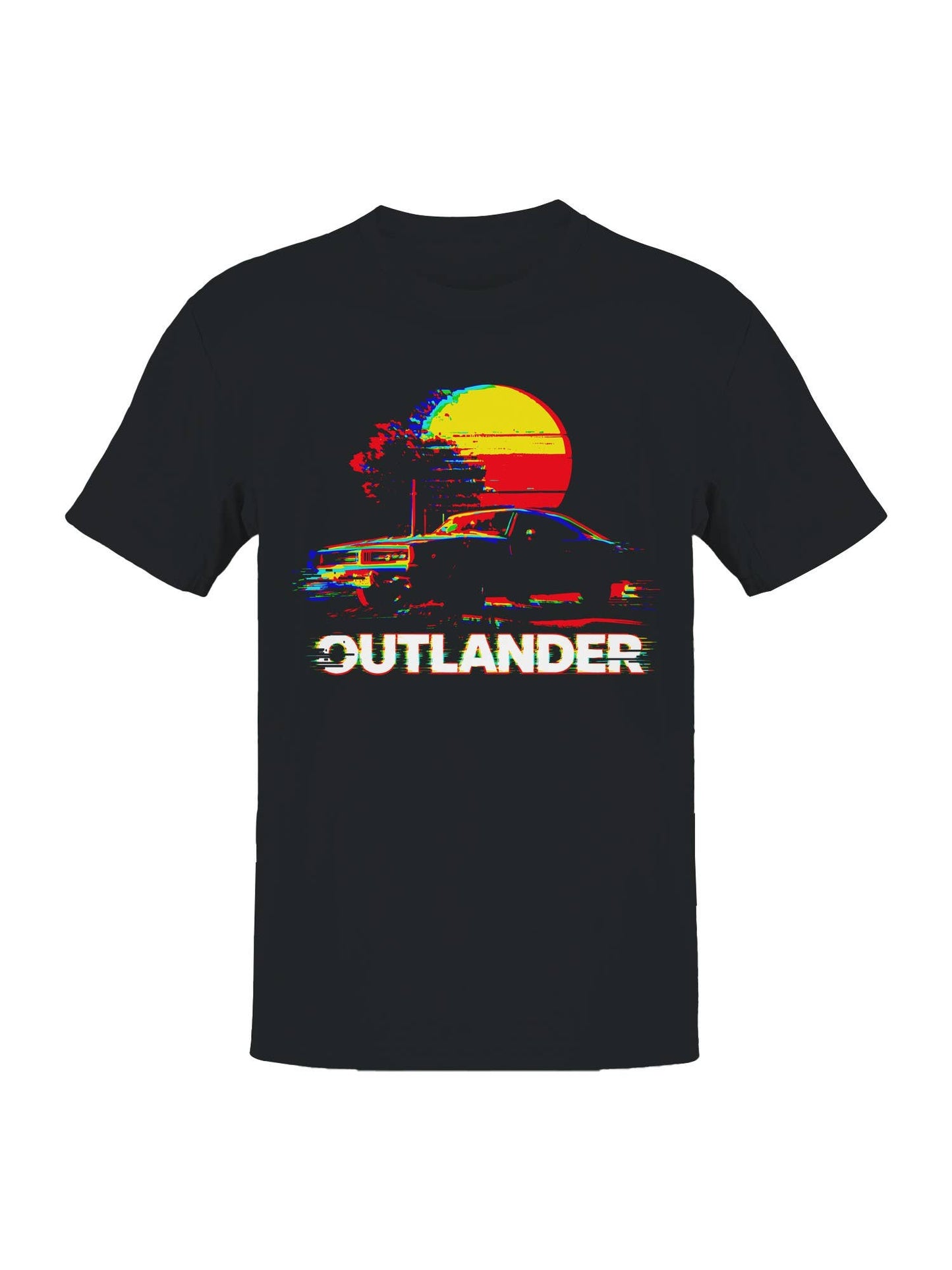 Retro Outlander Cyber Car Scene Men's T-Shirt