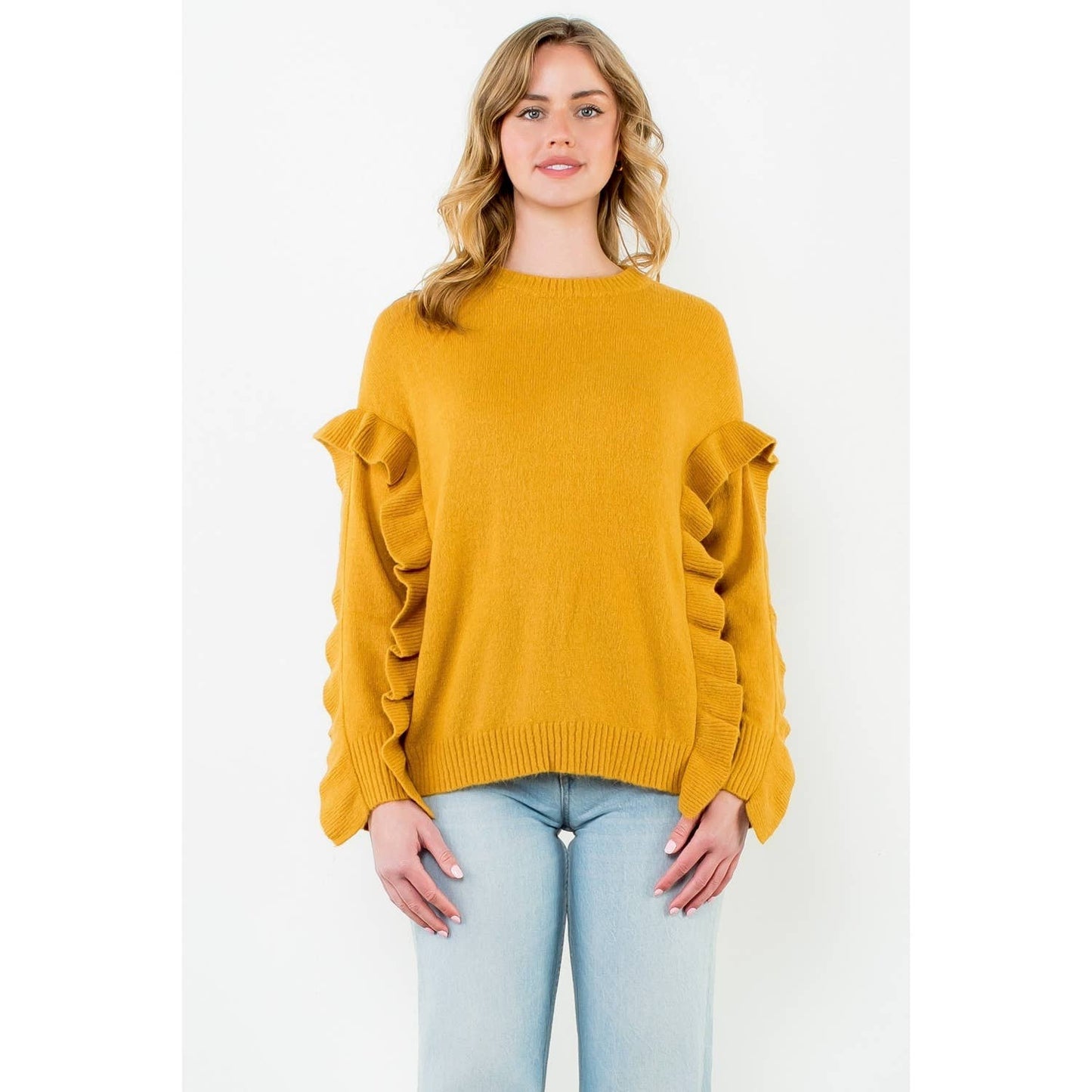 Ruffle Knit Sweater