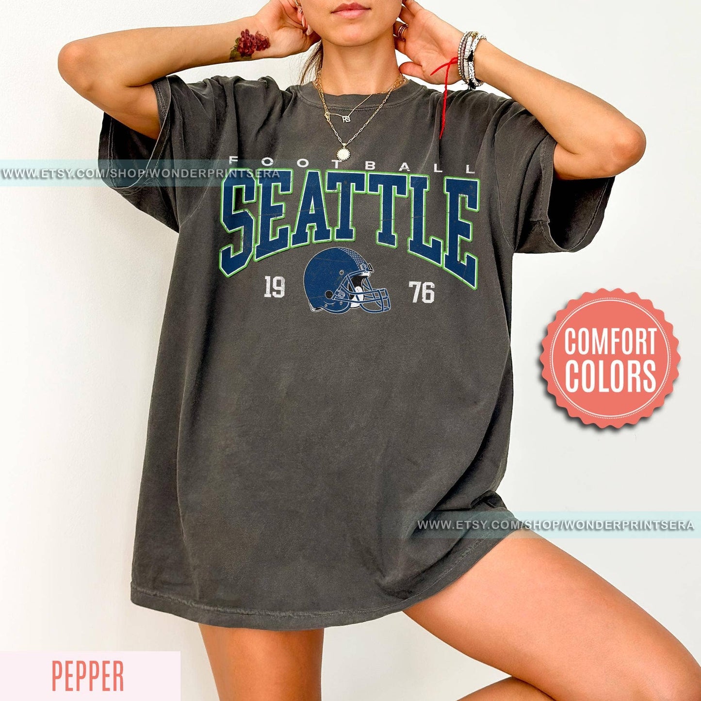 Retro Seattle Football Comfort T-Shirt