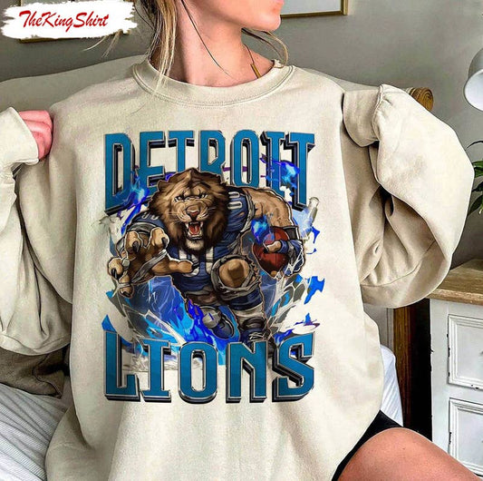 New Rare Detroit Lions Sweatshirt – Trendy Football Crewneck