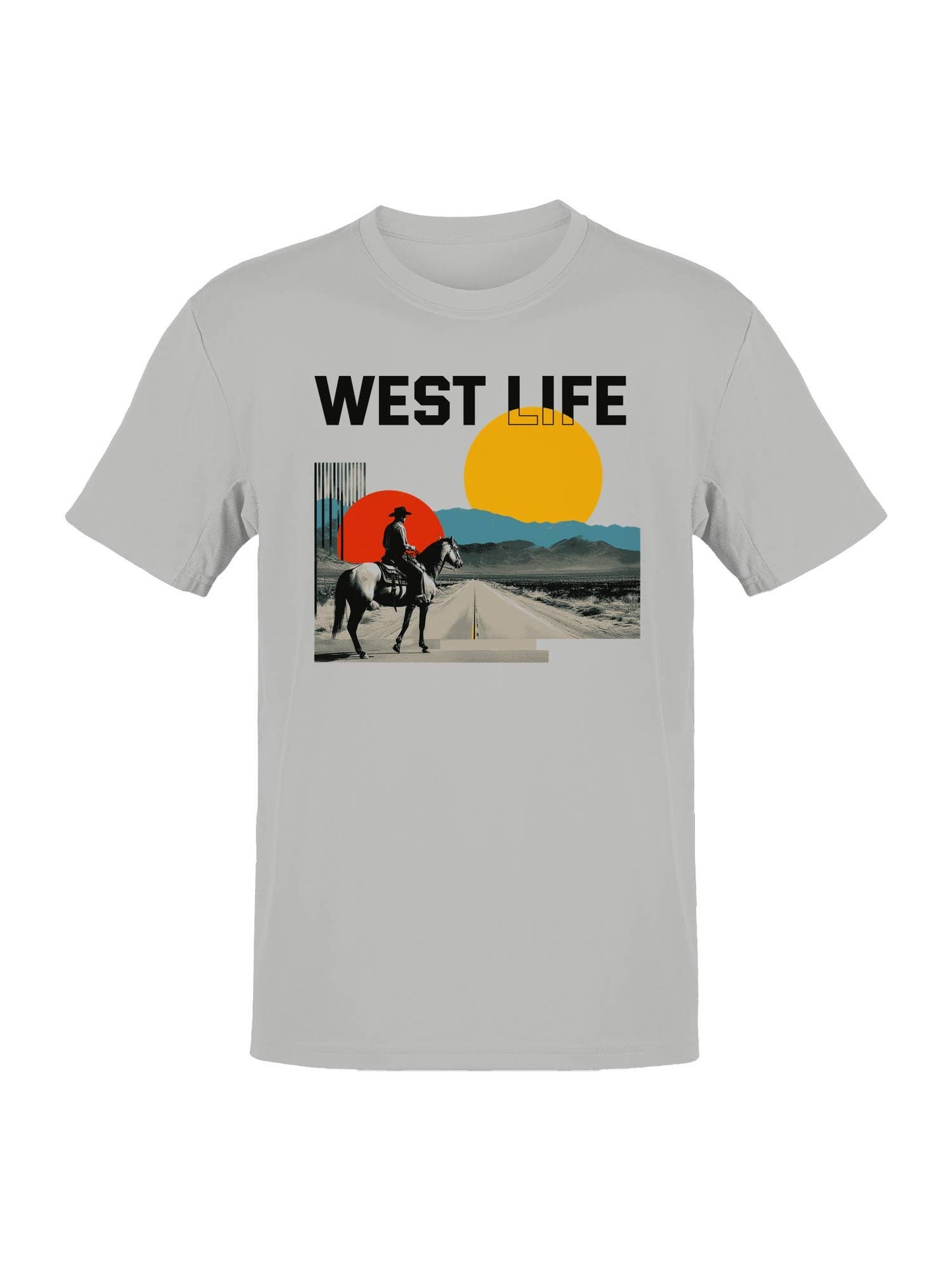 Western Sunset Cowboy Adventure Men's T-Shirt