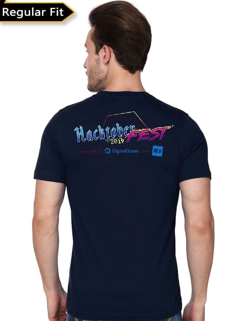 Hacktober Fest 2019 Navy Blue Half Sleeve T-Shirt