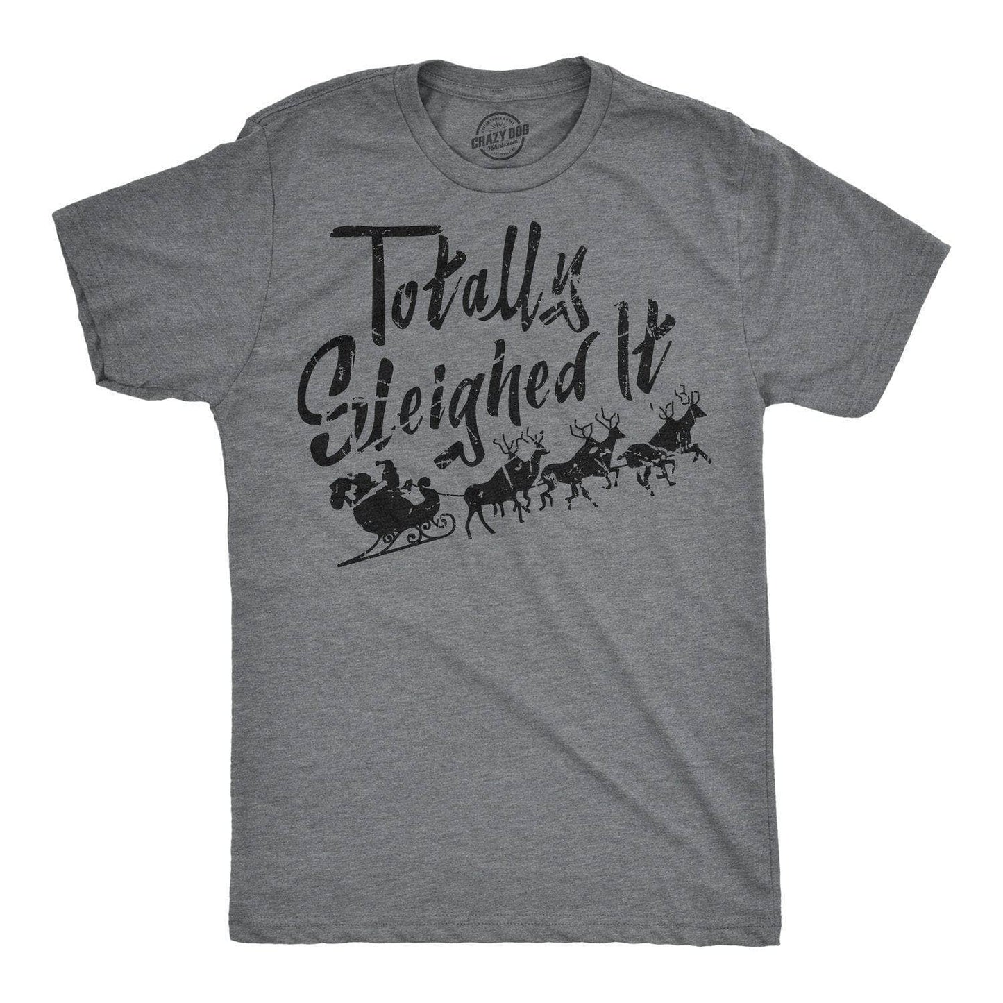 Sleighed It Men's Tshirt Christmas Graphic Tee Western T