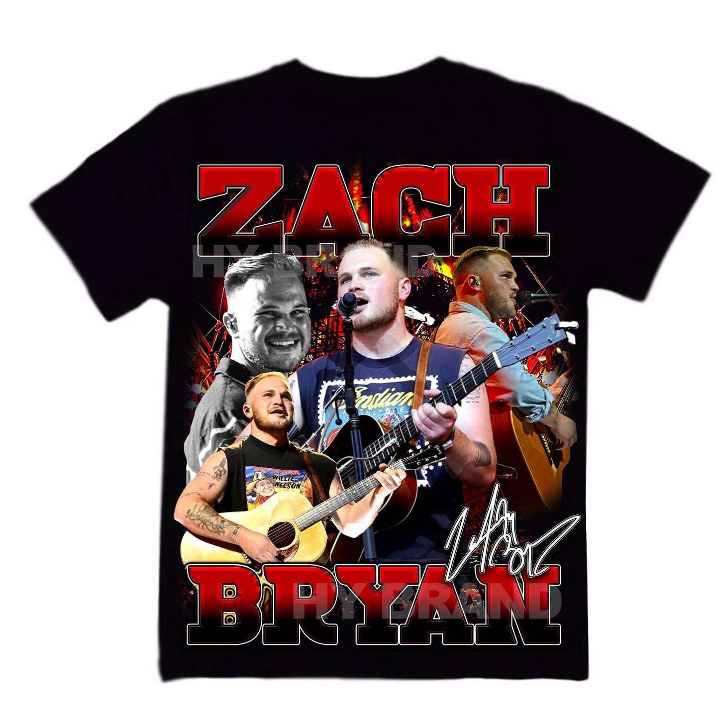 90s Bootleg Vintage Zach Bryan Sublimation Fan Art Shirt
