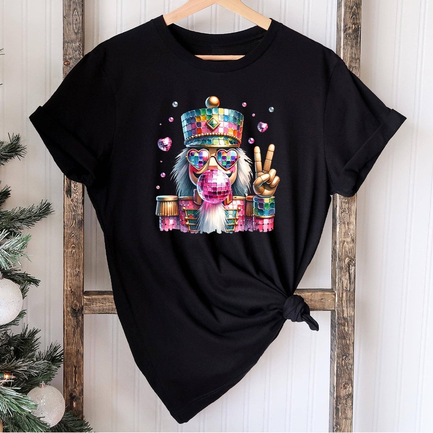 Peaceful Nutcracker Disco Ball Sunglasses Shirt