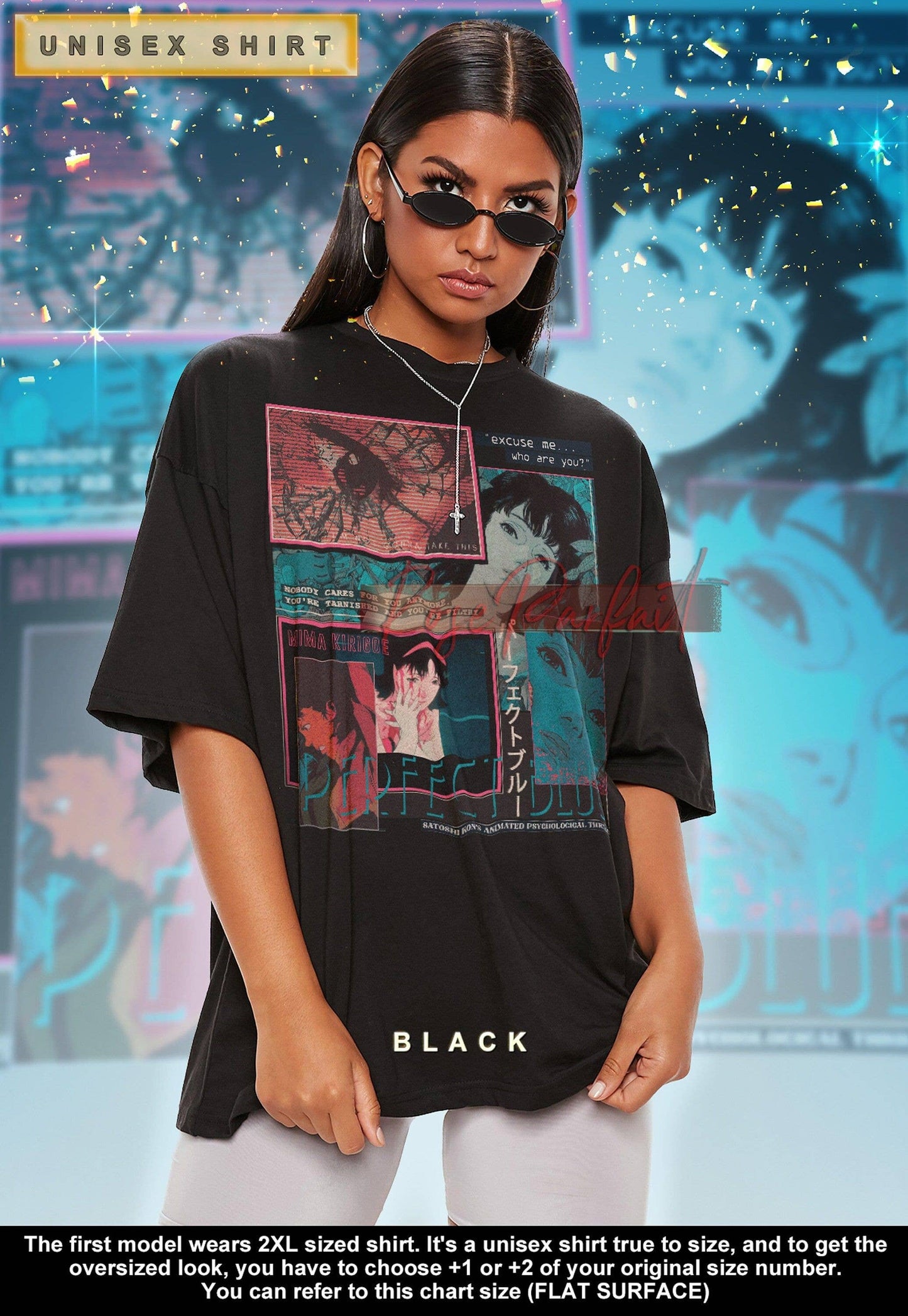 Perfect Blue Vintage Retro Long Sleeve Anime Tee