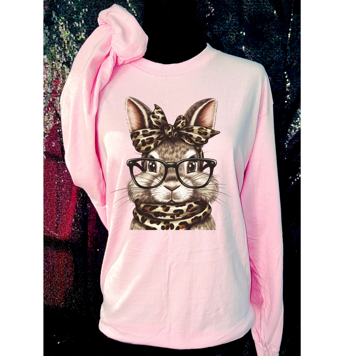 Cheetah Bunny Easter Longlseeve Shirt