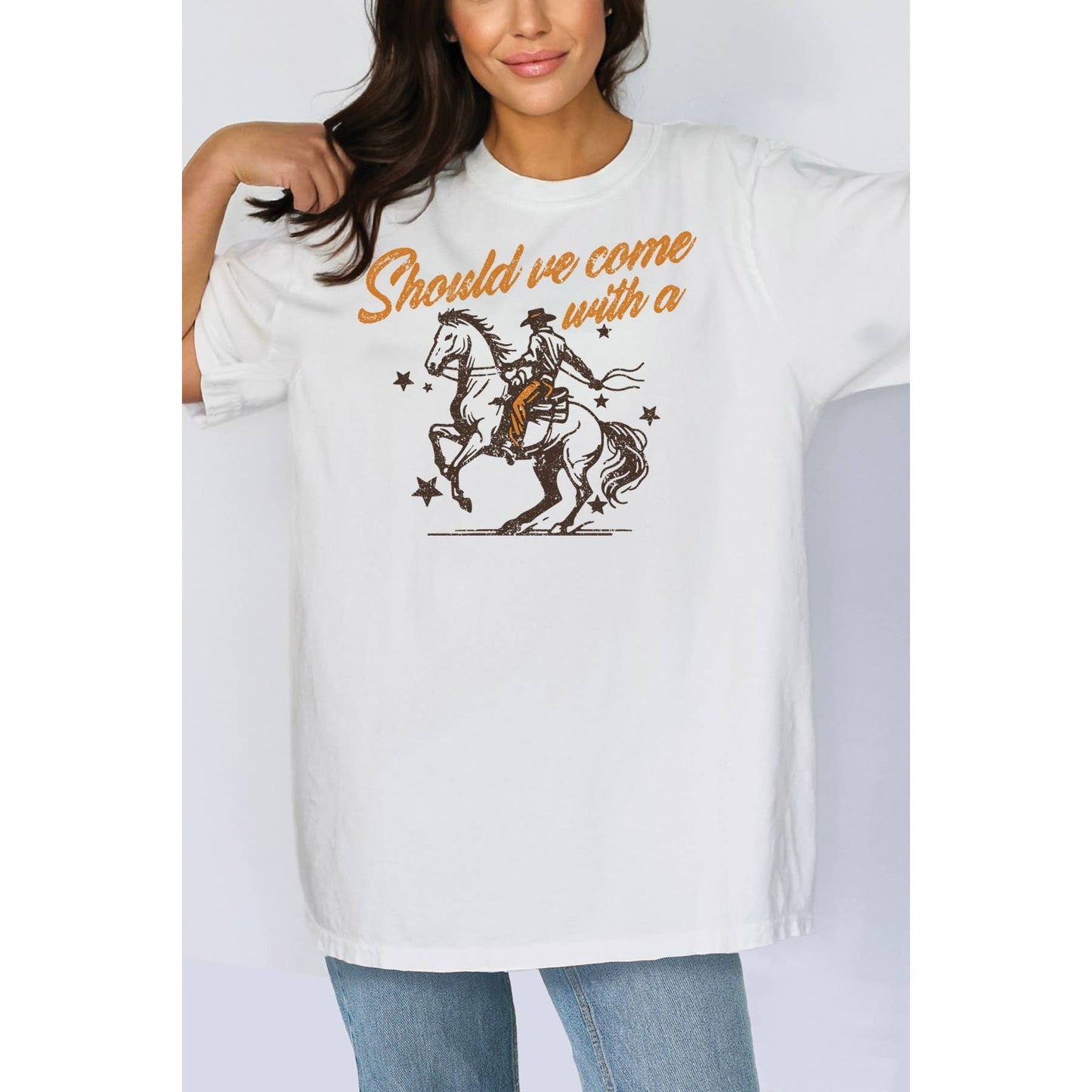 Should We Come with A Warning Oversized Unisex T Shirt
