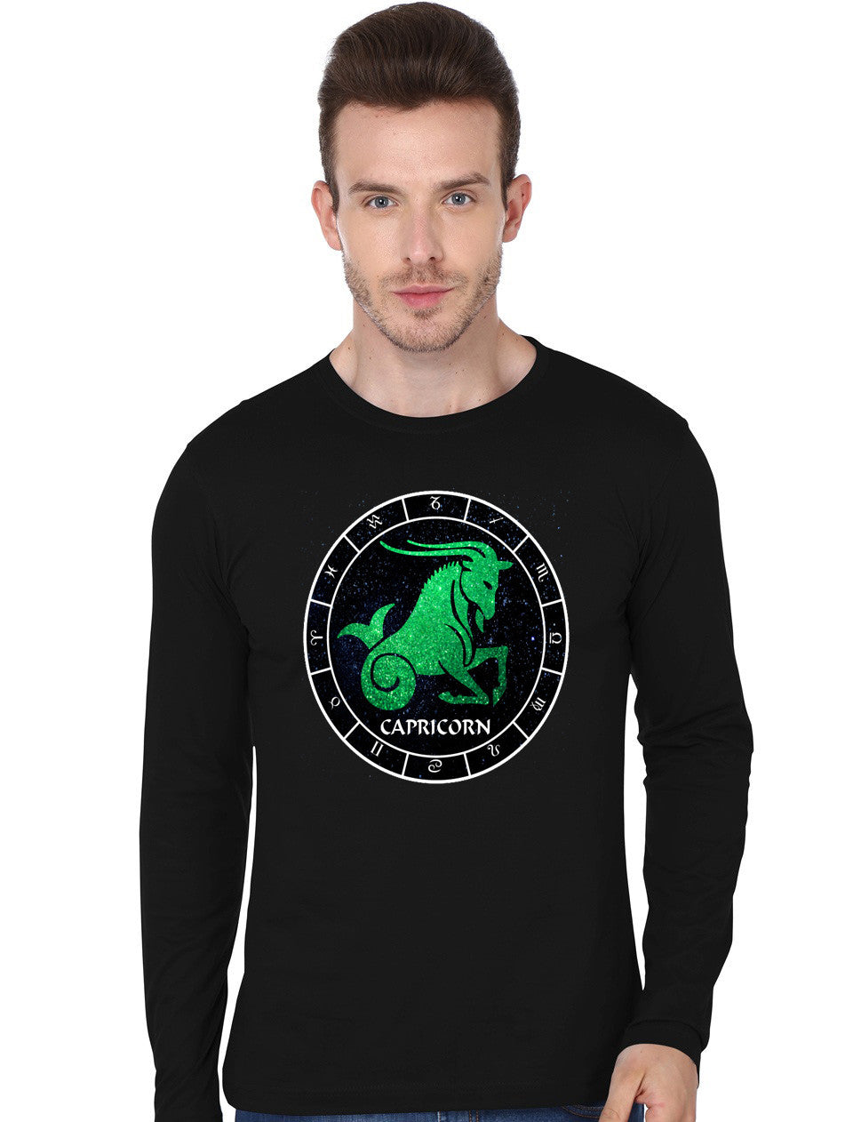 Capricon Black Full Sleeve T-Shirt