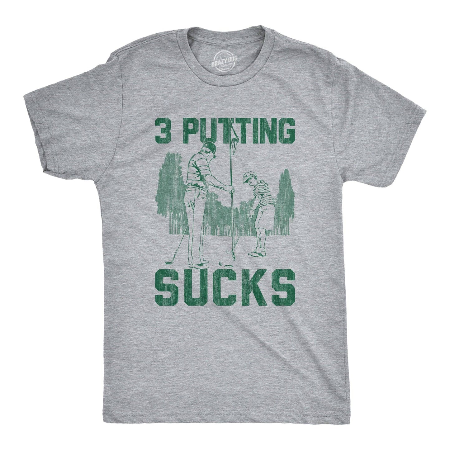 3 Putting Sucks Men's Tshirt Father's Day Graphic Tee