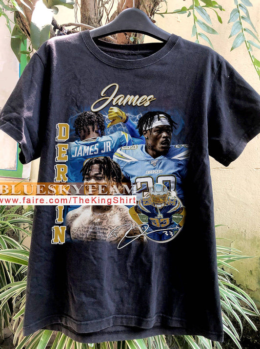 Vintage 90s Derwin James T-Shirt Retro Football Bootleg Tee