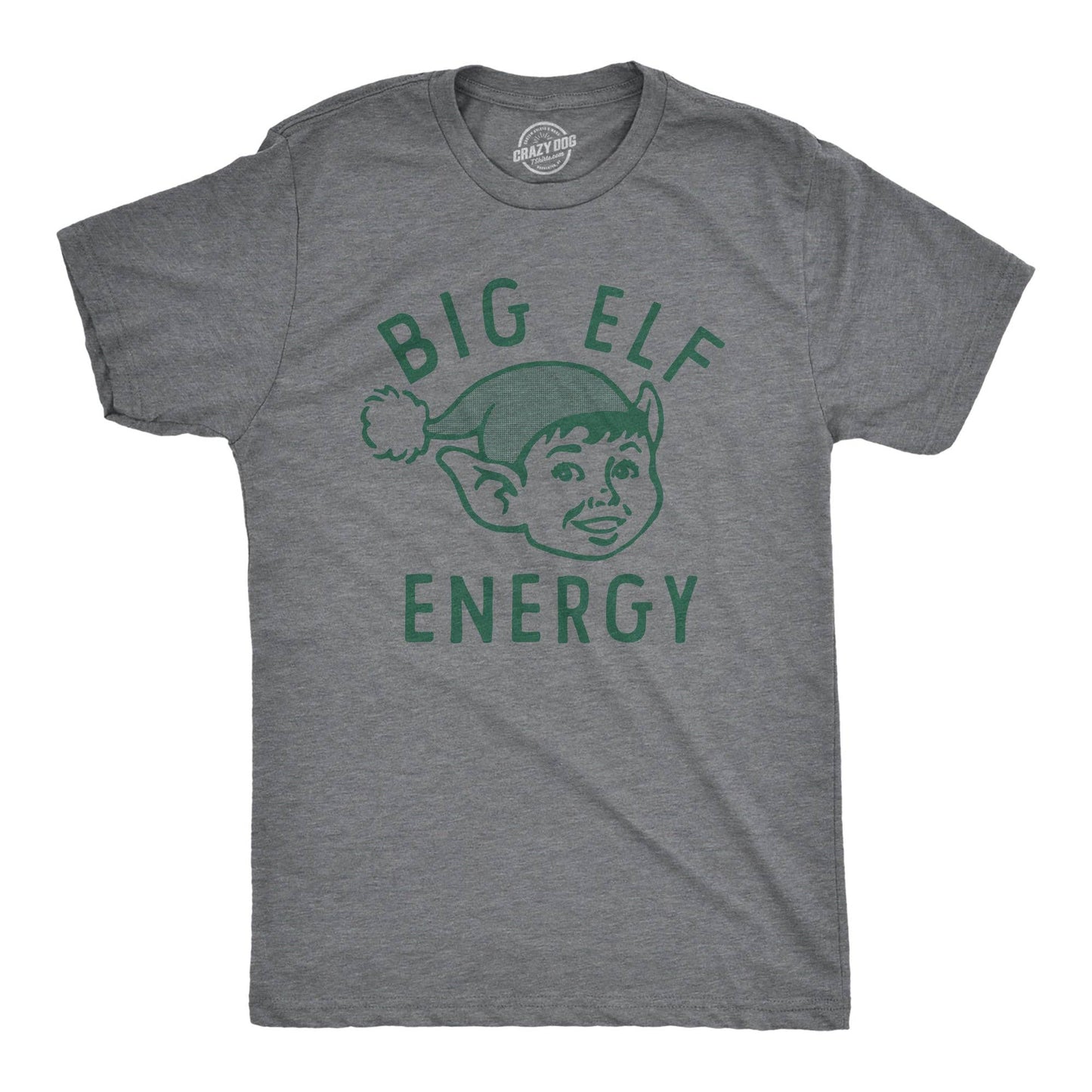 Big Elf Energy Men's Tshirt Christmas Graphic Tee Western T