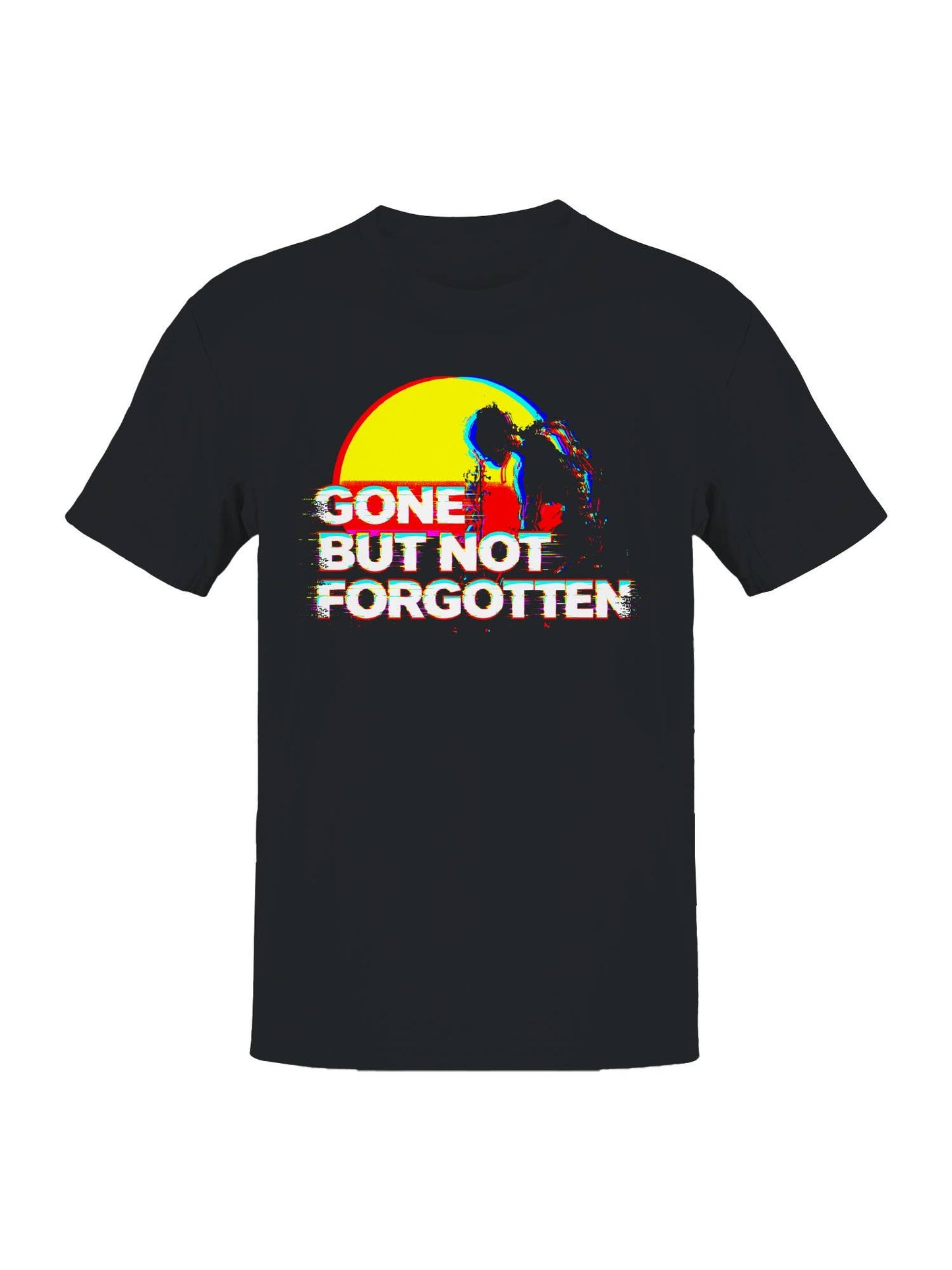 Retro Glitch Sunset Design Men's T-Shirt