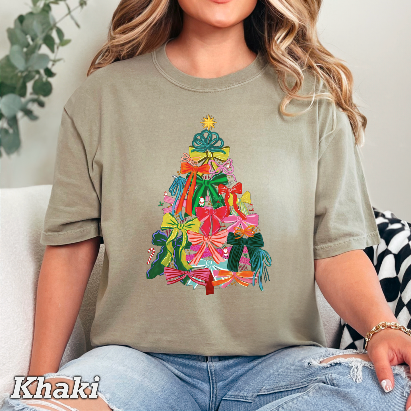 Bow Christmas Tree Christmas 2025 Shirt | Comfort Color