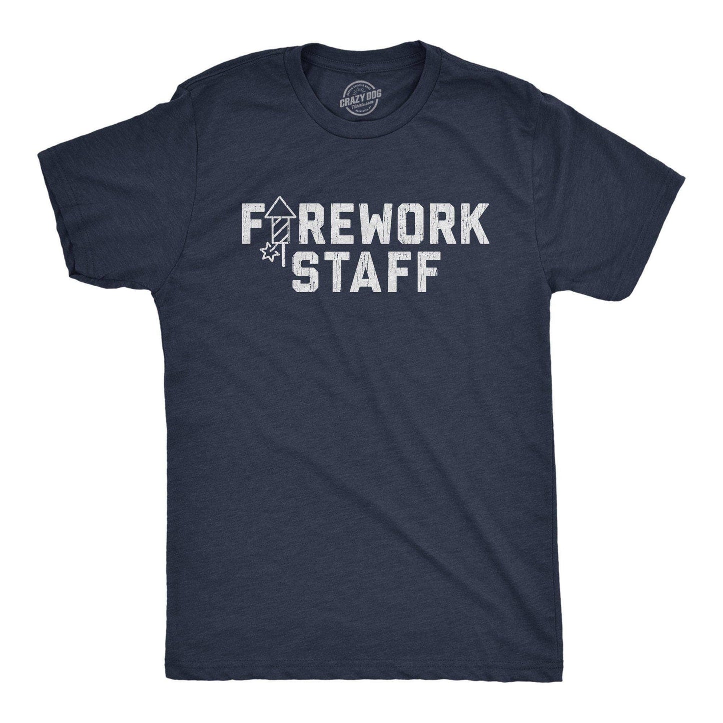 Firework Staff Men's Tshirt Fourth of July Graphic Tee