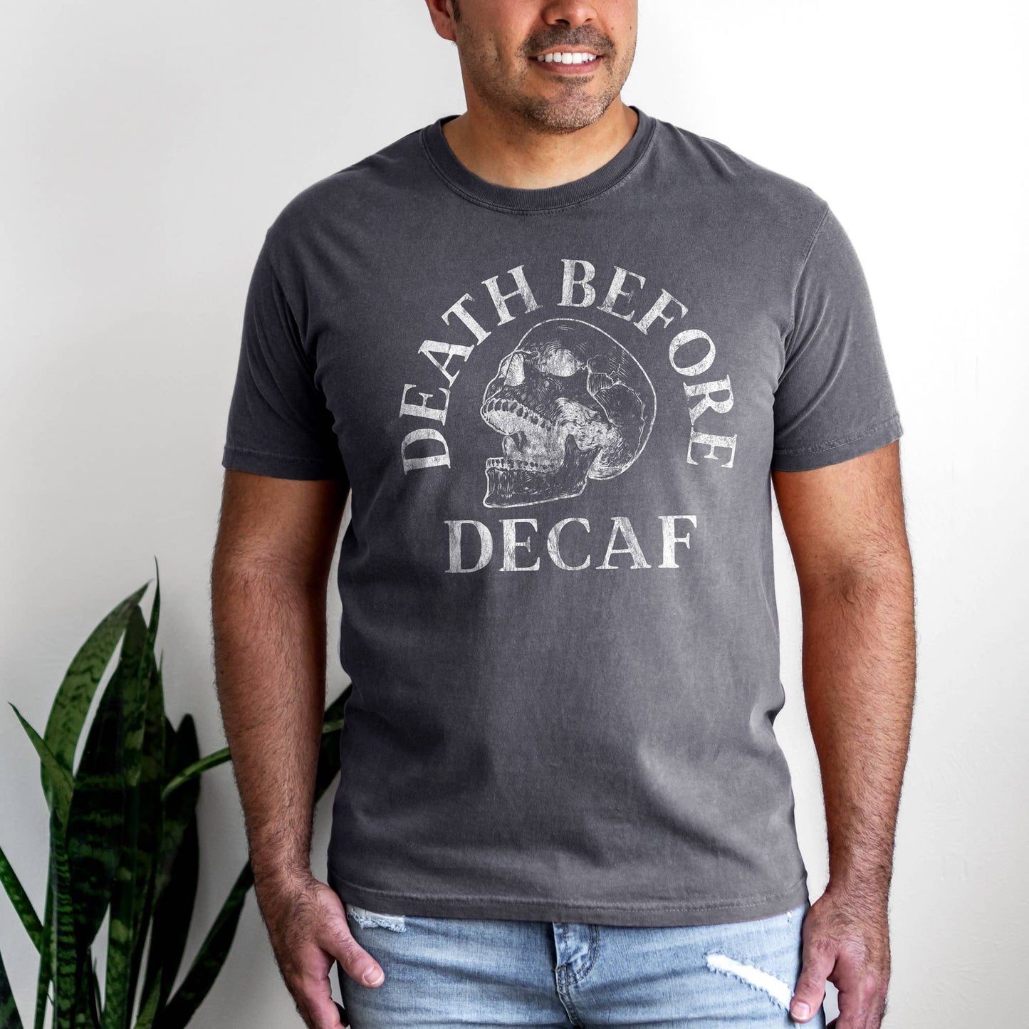 Death Before Decaf Comfort Colors Coffee T-Shirt
