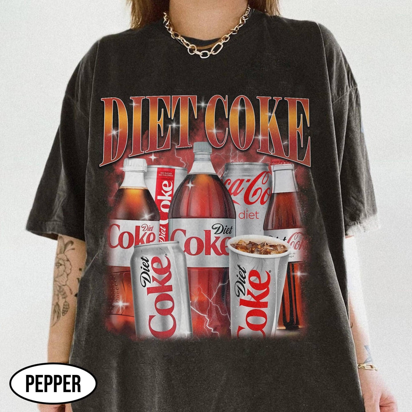Vintage Diet Coke Lover Graphic Tee Shirt