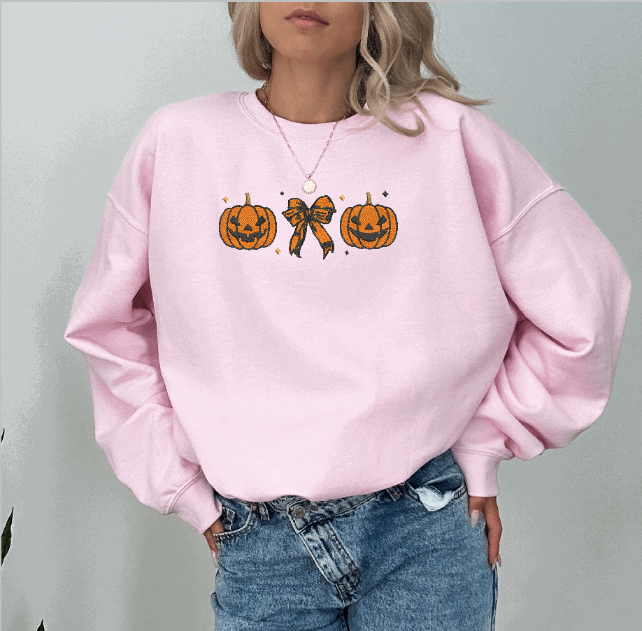 Halloween Sweatshirt, Embroidered Sweatshirt, Spooky Shirts