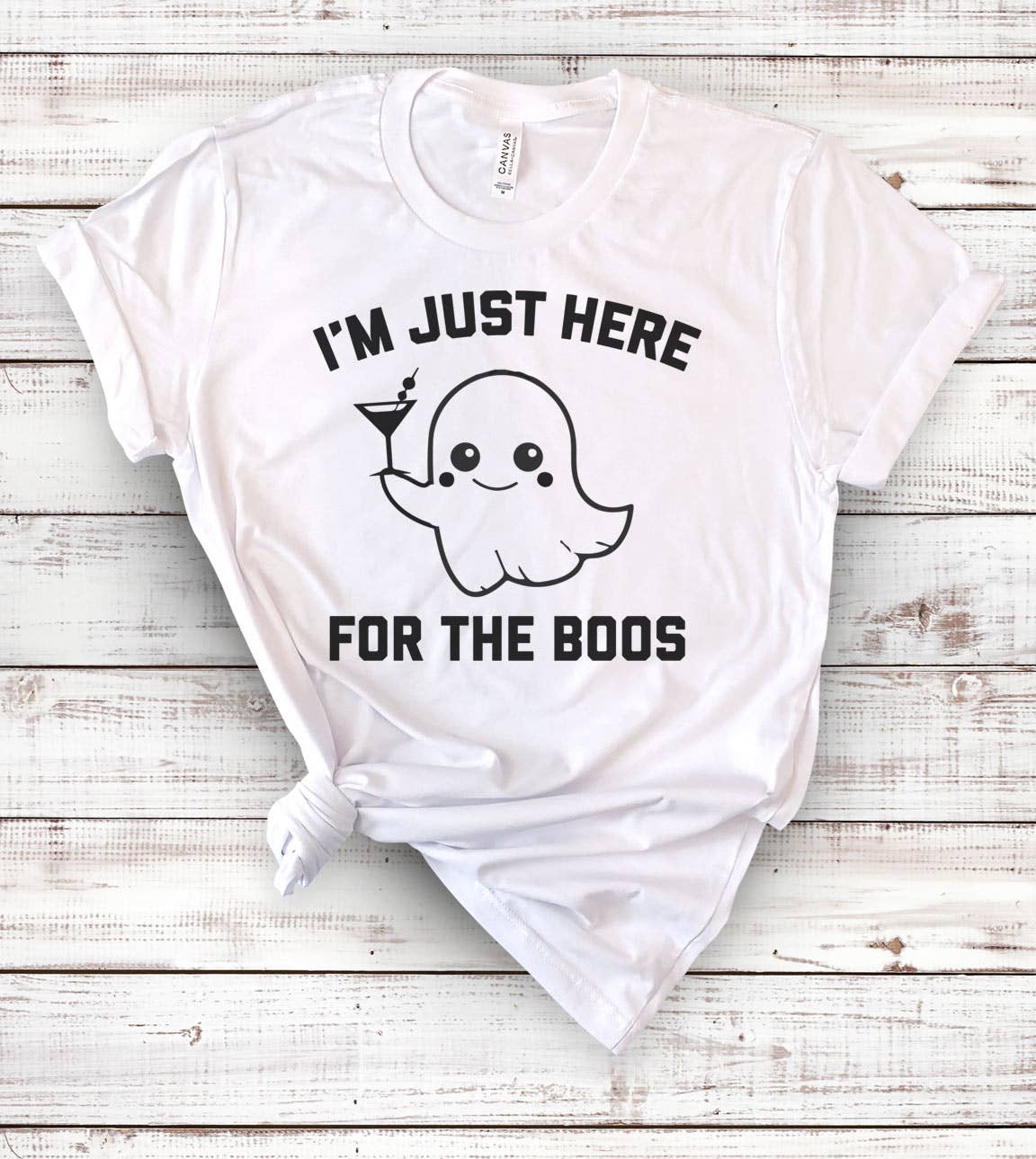 I'm Just Here For the Boos - Halloween Ghost Fun T-Shirt