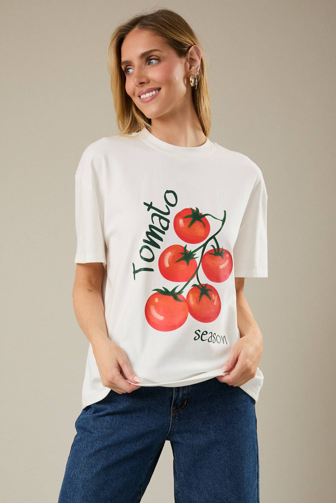 Crew Neck Short Sleeve "Tomato" T-Shirt