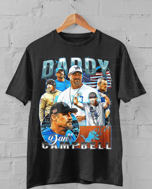 Vintage Motor City Football Tee - Dan Campbell Shirt