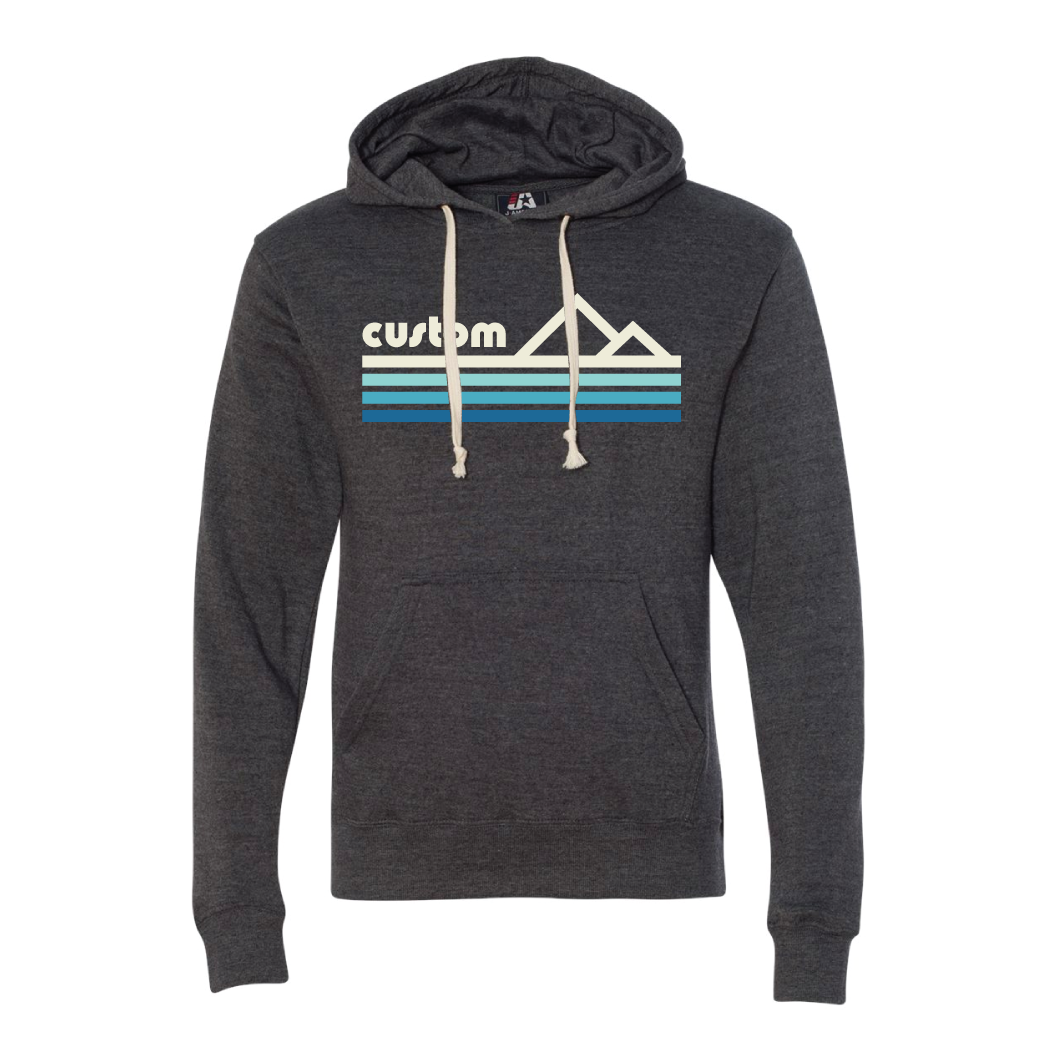 Custom Stripe Peak Hoodie - Blue