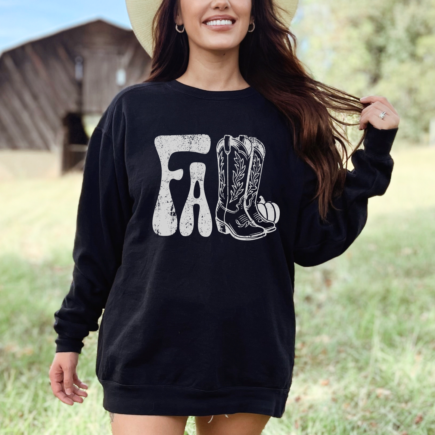 Western Cowboy Boots Hoodie or Crewneck Sweatshirt Halloween