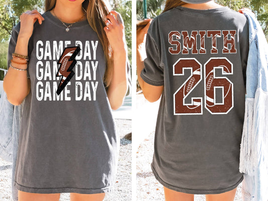 Personalized Football Mom Shirt – Custom Game Day Tee