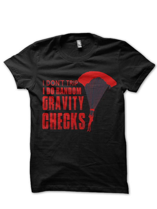 Checks Black T-Shirt