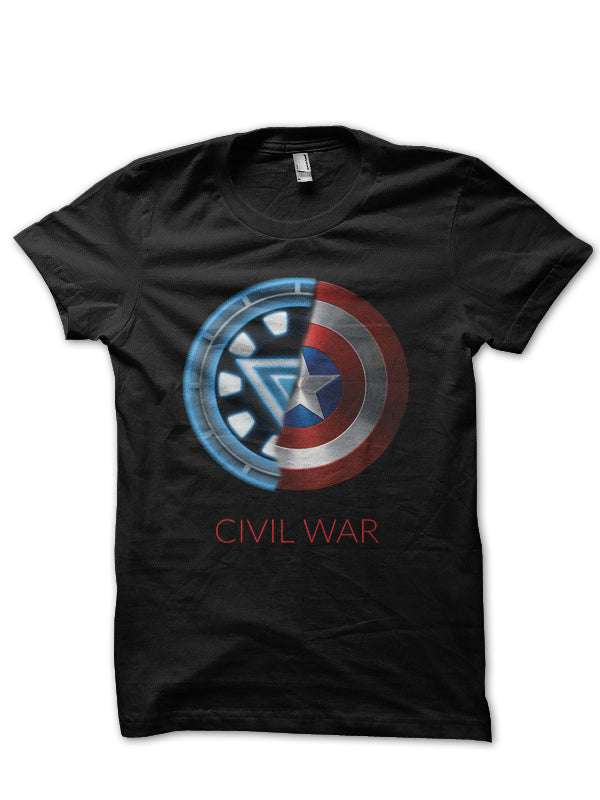 Arc Or Shield Choose Your Side Black Tee