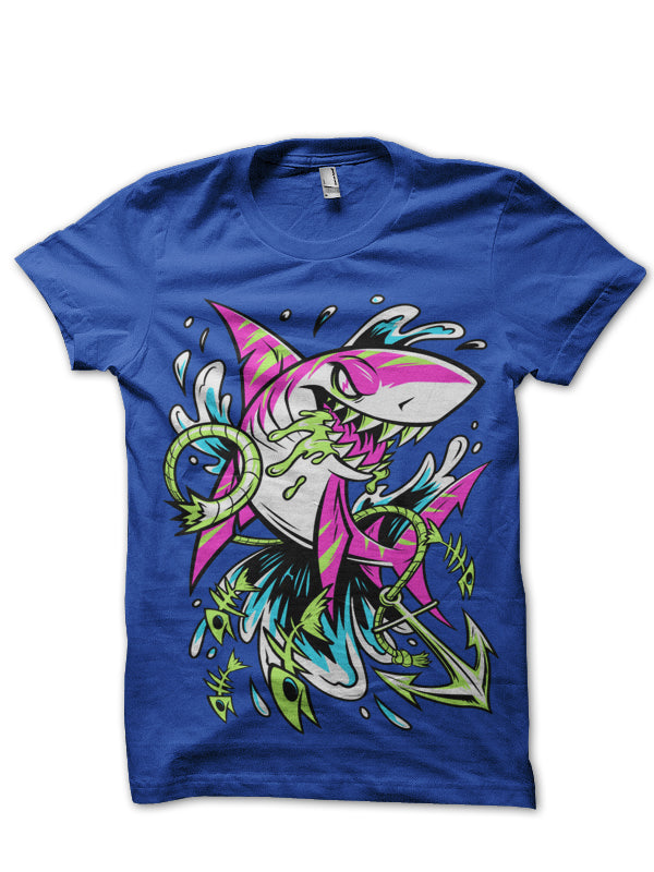 Crazy Shark Yellow Tee (All Colours Available)