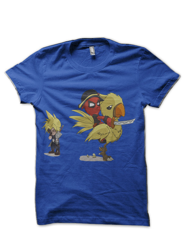 Deadpool Cartoon Royal Blue T-Shirt
