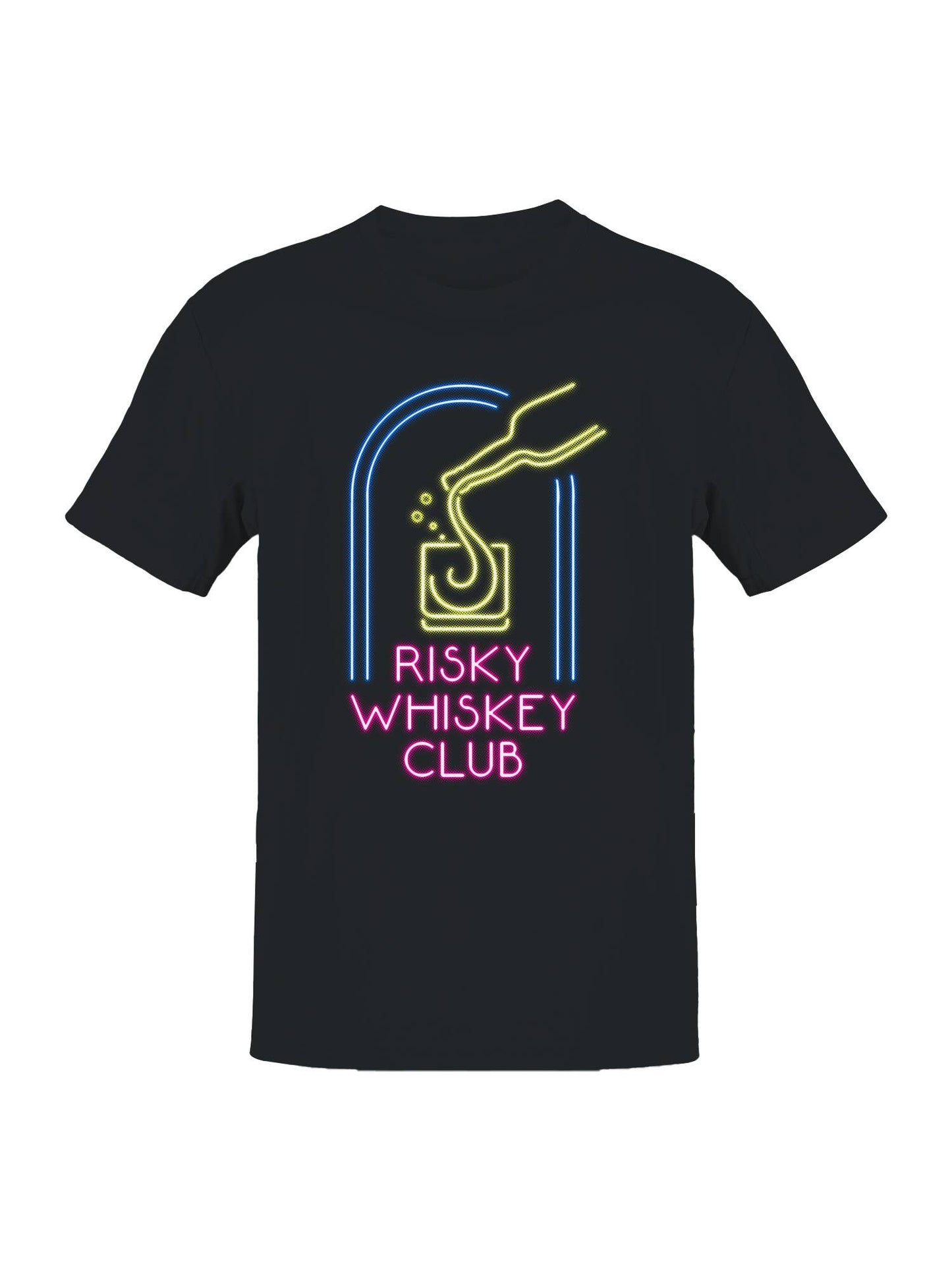 Risky Whiskey Club Neon Sign Men's T-Shirt