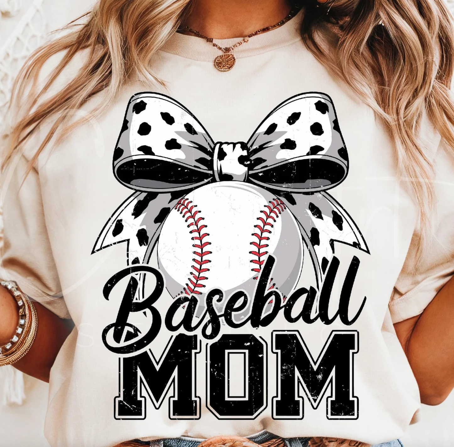 Baseball Mom Bow Tee