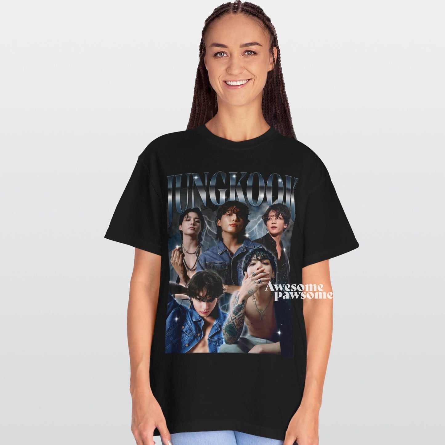 Vintage Jungkook Bts Shirt - Retro 90s Kpop Fan Tee