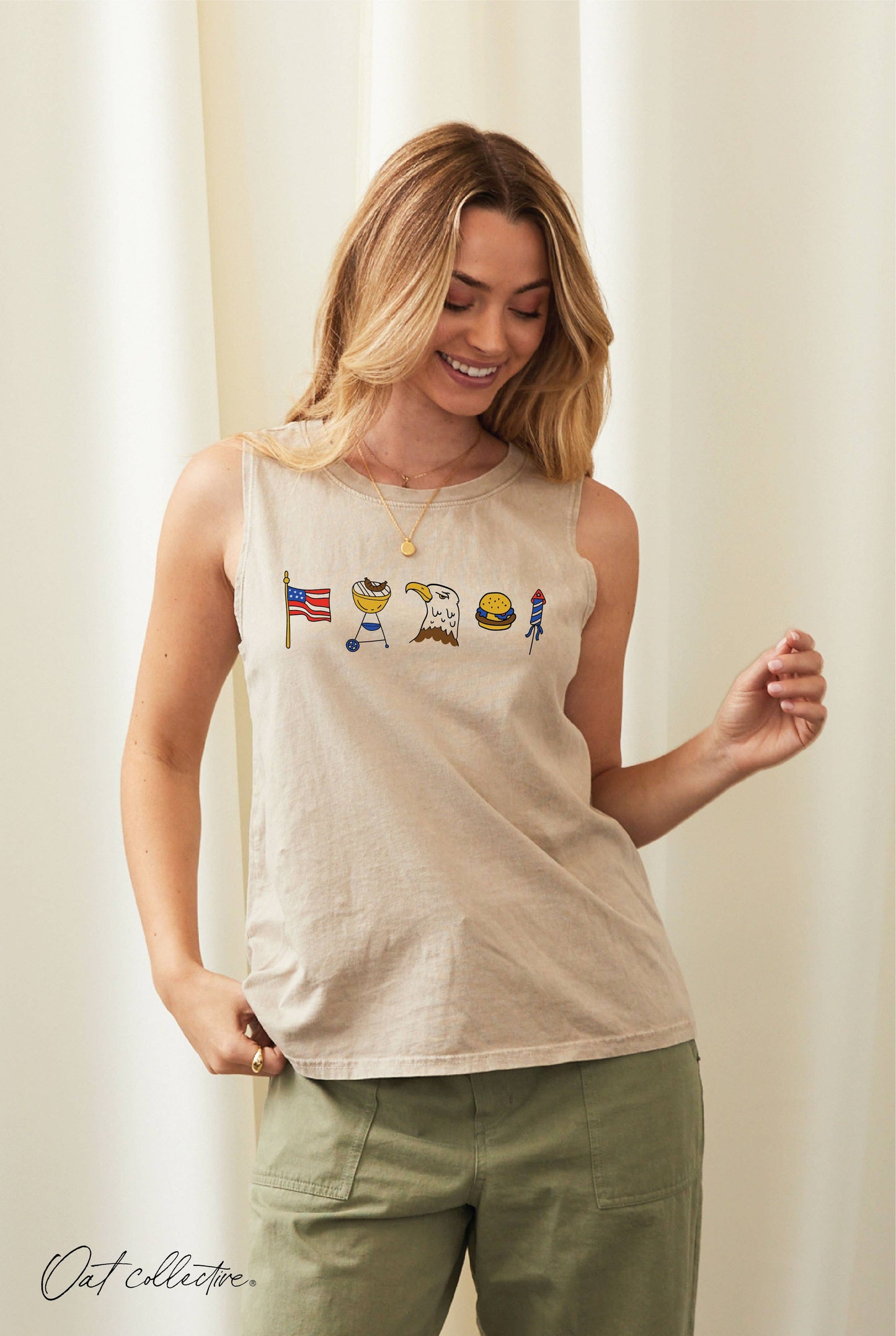 Patriotic Row Mineral Graphic Tank Top