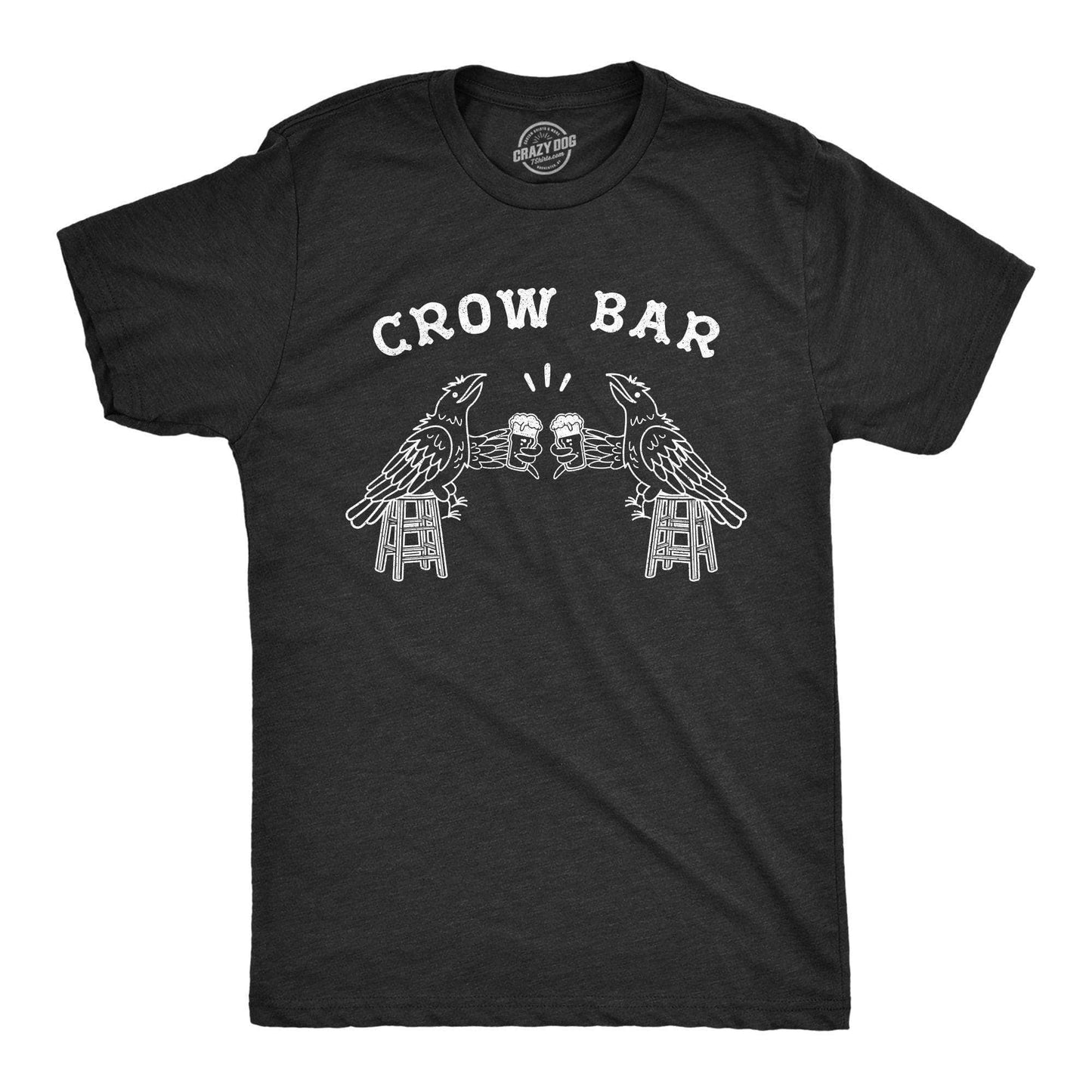 Crow Bar Men's Tshirt Drinking Graphic Tee Western T