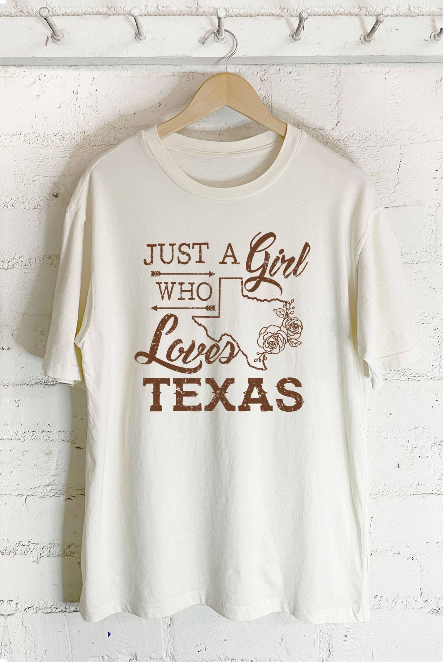Just A Girl Who Loves Texas-Oversized Tee