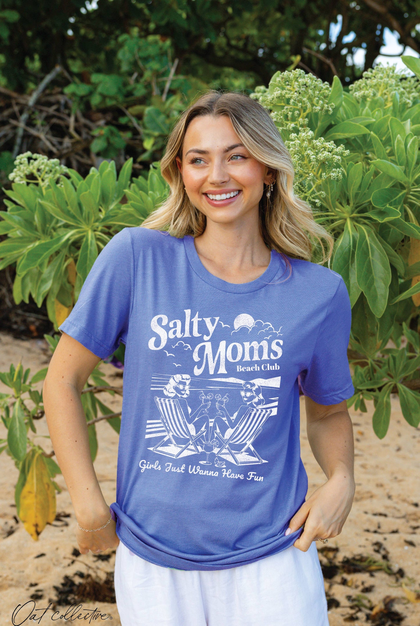 Salty Moms Beach Club  Graphic T-Shirt